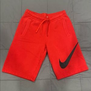Mens red Nike sweatshorts size Xs